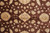 Detail of all-over floral lattice with beige rosettes, grey accents and slender vine scrollwork