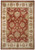 Rust and ivory Chobi Ziegler Agra rug photographed flat from above showing full floral field