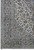 Corner detail of palmette border, guard stripes and ivory fringe on this hand-knotted Persian rug