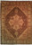 8'10" x 11'9" Persian Tabriz rug with copper brown field and ivory star medallion