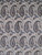 Close-up of hand-knotted wool pile with navy, slate blue and rust boteh paisley motifs