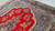 Sarouk floral sprays and ivory field outline photographed in natural light on hand-knotted wool pile