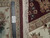 Ruler beside the fringe and back showing dense 200 knots per square inch hand-knotted weave