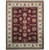 Studio image of the 7'9" x 9'9" burgundy Oriental wool area rug for living rooms