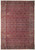 Red Persian Bijar rug with all over Herati fish pattern and black palmette border