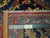 Reverse side showing cotton foundation, ivory fringe and ruler confirming authentic handmade Persian knotting
