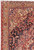 Corner detail showing camel main border, red guard stripe and ivory fringe edge