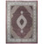 Studio image of large 10x13 Oriental rug in burgundy, cream and beige with medallion design