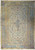 12' x 23' antique Persian Kerman Lavar rug photographed flat showing ivory field and blue medallion