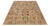 Full view of 9x12 Oriental area rug with flowering plant border and taupe field