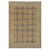 Full view of 8'8" x 11'8" Indian Serapi rug with gold rosette grid on brown field