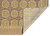 Folded corner reveals the back, even knotting and hand-tied fringe of this Indian wool rug