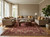 Living room styled with 8'11" x 12'1" burgundy Jaipur rug under a walnut coffee table