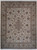 Ivory wool and silk Oriental rug with all-over Tabriz floral design and ornate beige border