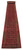 Full view of 2'7 x 22'2 Persian runner with red field, ivory border and fringed ends