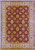Mauve and rust Chobi Ziegler rug with gold all over floral field and ivory border
