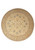 Beige 13' x 13' round Ziegler Chobi rug with all over floral palmette design and gold border