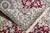 Folded corner revealing the fine hand-knotted back and tight knot count of the Nain