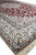 Side view of the Persian Nain rug border layers, fringe and softly lustrous silk accents
