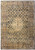 7'4" x 10' antique Persian Tabriz rug shown flat with ivory field and deep navy floral scrolls