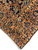 6' x 8'8" antique Sarouk rug corner with layered guard borders, salmon ground and ivory fringe