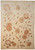 Full flat view of the 8'9" x 12' ivory floral rug with no border