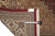 Reverse corner with tape measure, authenticity tag and genuine hand-knotted Oriental rug label