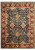 Navy blue 10 x 14 Jaipur rug with burgundy border and gold all-over floral vinework