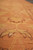 Angled macro view of knot structure and the low quarter inch natural wool pile