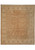 Overhead view of 7'2" x 8'2" Chobi Ziegler rug with light brown field and beige border