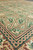 9' x 12'6" Esfahan design rug detail of interlaced strapwork in green, rose and ivory