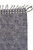 Braided ivory and navy kilim end finish with grey wool fringe on Pakistani rug