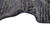 Half inch natural wool pile depth shown along the folded edge of this contemporary rug