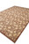 10' x 14' Chobi Ziegler rug shown at an angle, brown field framed by plain brown border