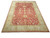 10 x 14 Pakistani Ziegler rug shot from the corner, beige border framing all over floral field
