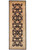 Full view of 6' x 17'7" black Ziegler gallery runner with gold floral border