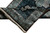Folded corner of the silk runner revealing dense hand-knotted pile, ivory fringe and teal guard borders