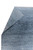Folded corner revealing tight hand-knotted back and dense wool pile of the gray blue rug