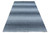 Angled floor view of oversized contemporary Indian wool rug in slate blue and silver gray tones
