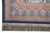 Arched mihrab border detail in peach and blue with ivory guard stripe and silk fringe