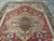 9 x 12 Serapi rug detail: stepped medallion with salmon, teal and charcoal panels