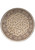 Ivory 9 x 9 round Oriental rug with all-over floral field and layered floral borders