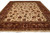 Traditional Indian wool and silk area rug photographed straight on against white background