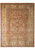 Full overhead view of 9'2" x 11'5" Chobi Peshawar rug with cinnamon field, ivory border