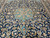Central medallion and pendant motifs on navy ground, dining room sized 10x13 Persian Kashan rug