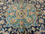 Turquoise and ivory 8 petal central medallion detail, hand-knotted wool pile, collector quality Persian Kashan