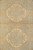 8x11 Chobi rug close view of two ivory 8 petal rosettes on green ground