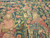 Detail of crowned kings, three-crown banner, eagle standard and perched brown bird among rose blooms