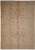 Full overhead view of 8'8 x 11'6 Turkish Oushak rug, beige field with dusty rose florals
