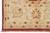 Border detail with gold rosette cartouches, sage leaves and small red buds on ivory